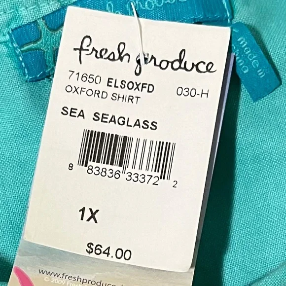 Fresh Produce Men’s Oxford Shirt; Men's size 1X; New w/ Tags - Picture 9 of 14